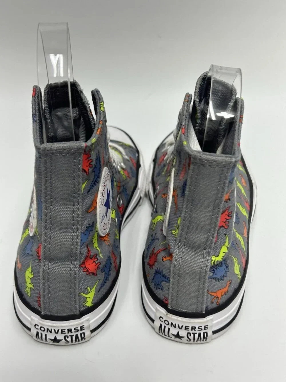 Converse•DINOVERSE•Chuck Taylor All Star Hi Tops•Junior Size 1 EUC Dinosaurs